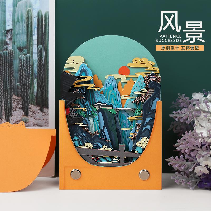 溪云初起日沉閣,山雨欲來風(fēng)滿樓，詩句中的景色呈現(xiàn)在便簽之中等你探索